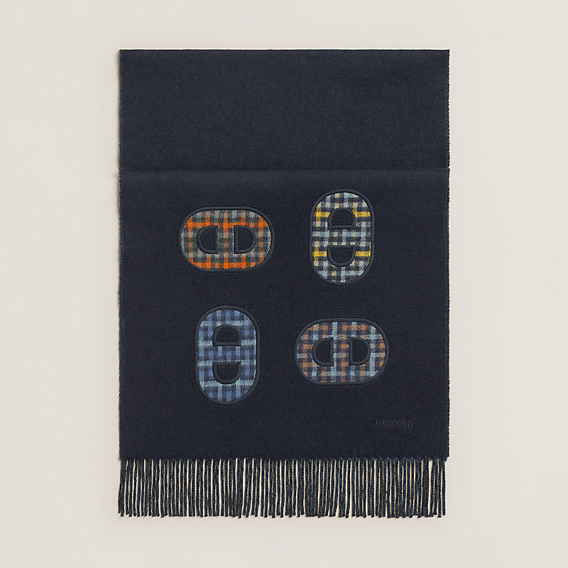 カシミヤマフラー 《レクトヴェルソ・マイヨン・コロレ》 - グレー